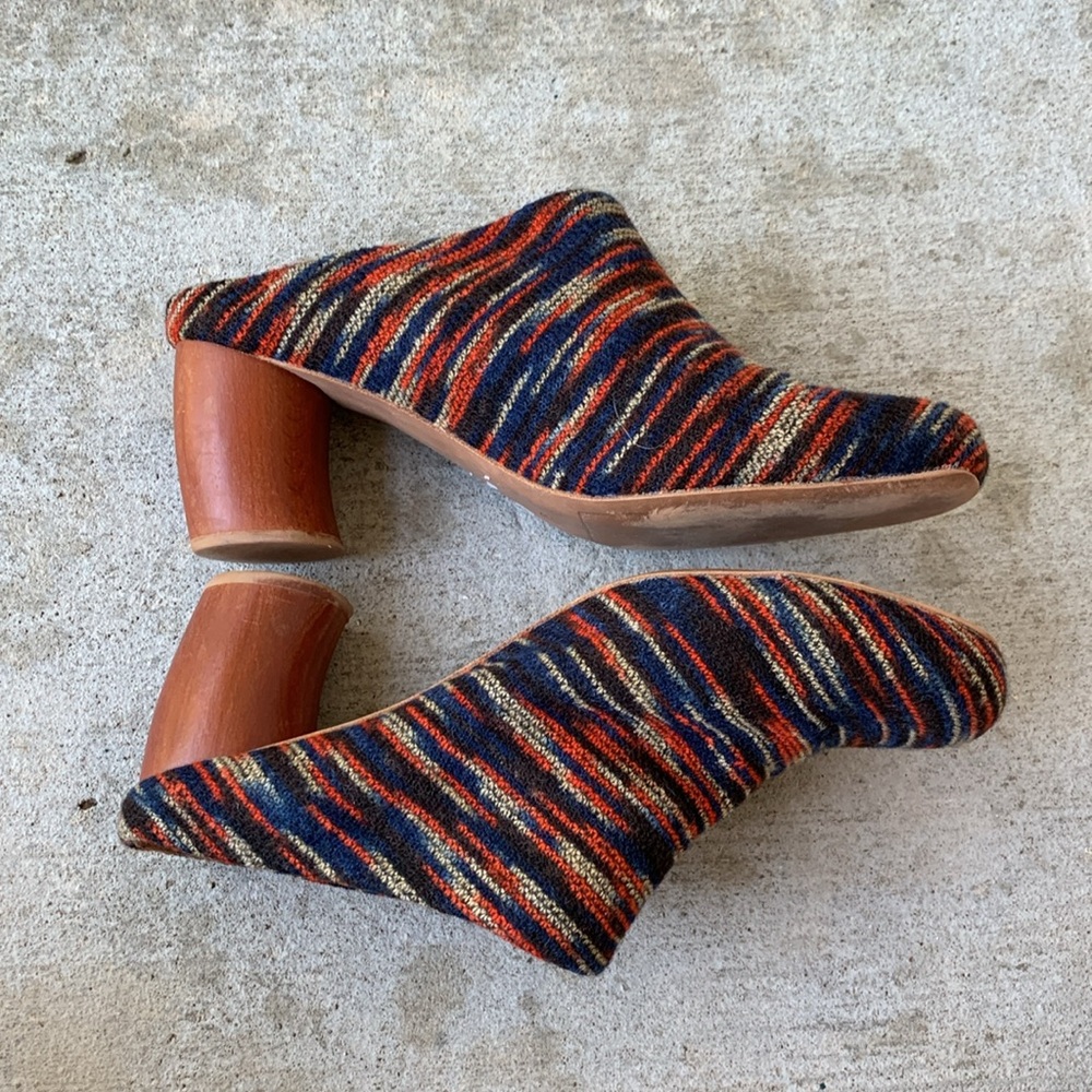 Jeffrey Campbell Yucca Striped Multi Colored Heeled Mules - Picture 7 of 16